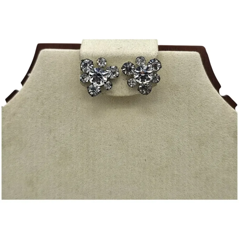 3 pairs VTG Rhinestone Earrings Including Coro - Picture 14 of 16